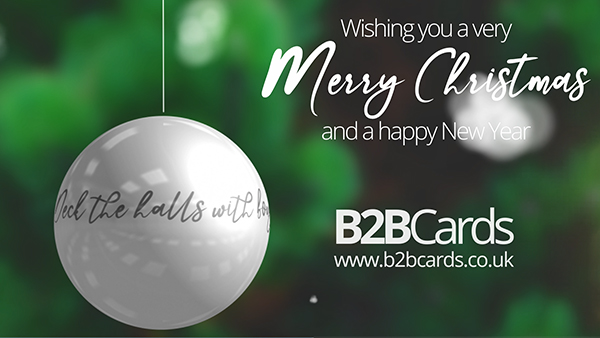 b2bcards corporate christmas eacrd ref:361318797.jpg, Holly,Baubles,Snow, Green,White