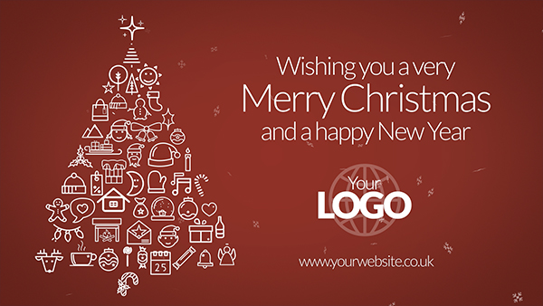 b2bcards corporate christmas eacrd ref:641664194.jpg, Christmas Tree,Icons, Red,White