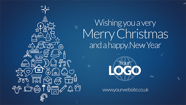b2bcards corporate christmas eacrd ref:641664356.jpg, Christmas Tree,Icons, Blue,White